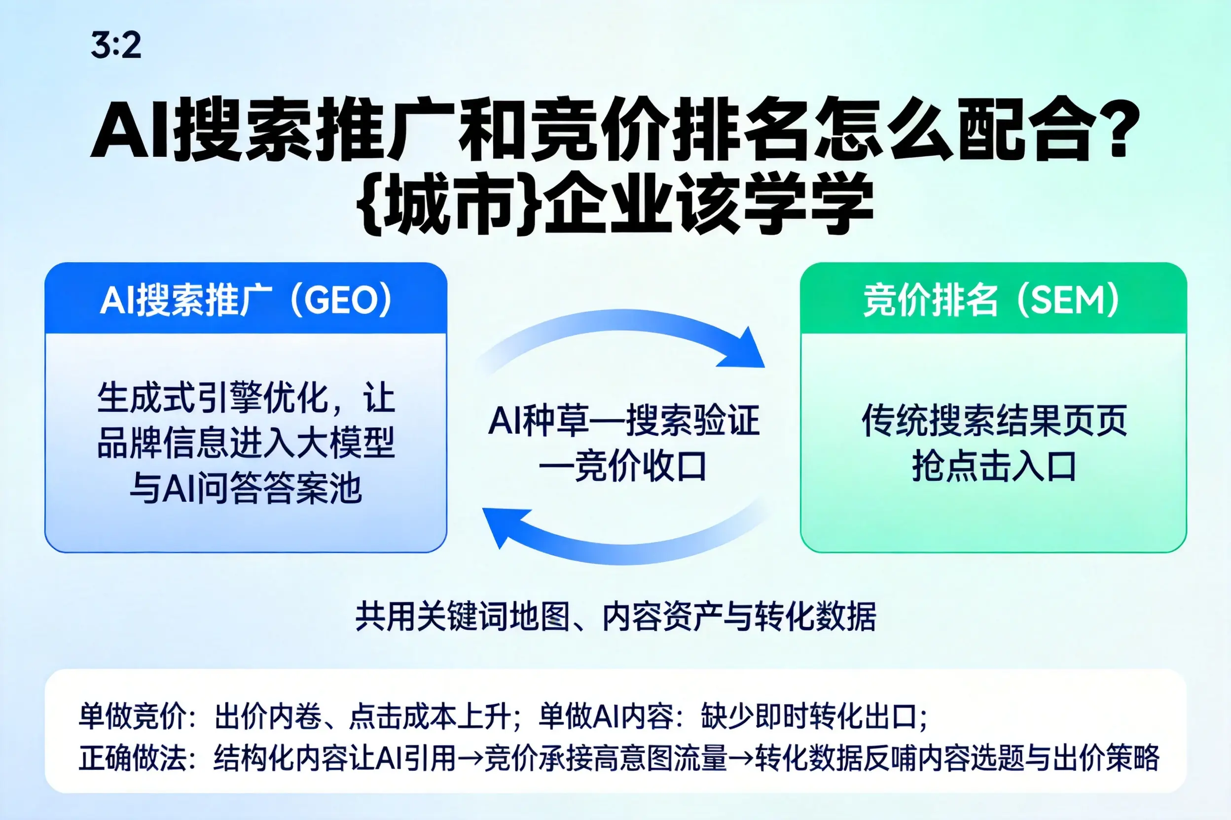 AI搜索推广和竞价排名怎么配合？海南企业该学学