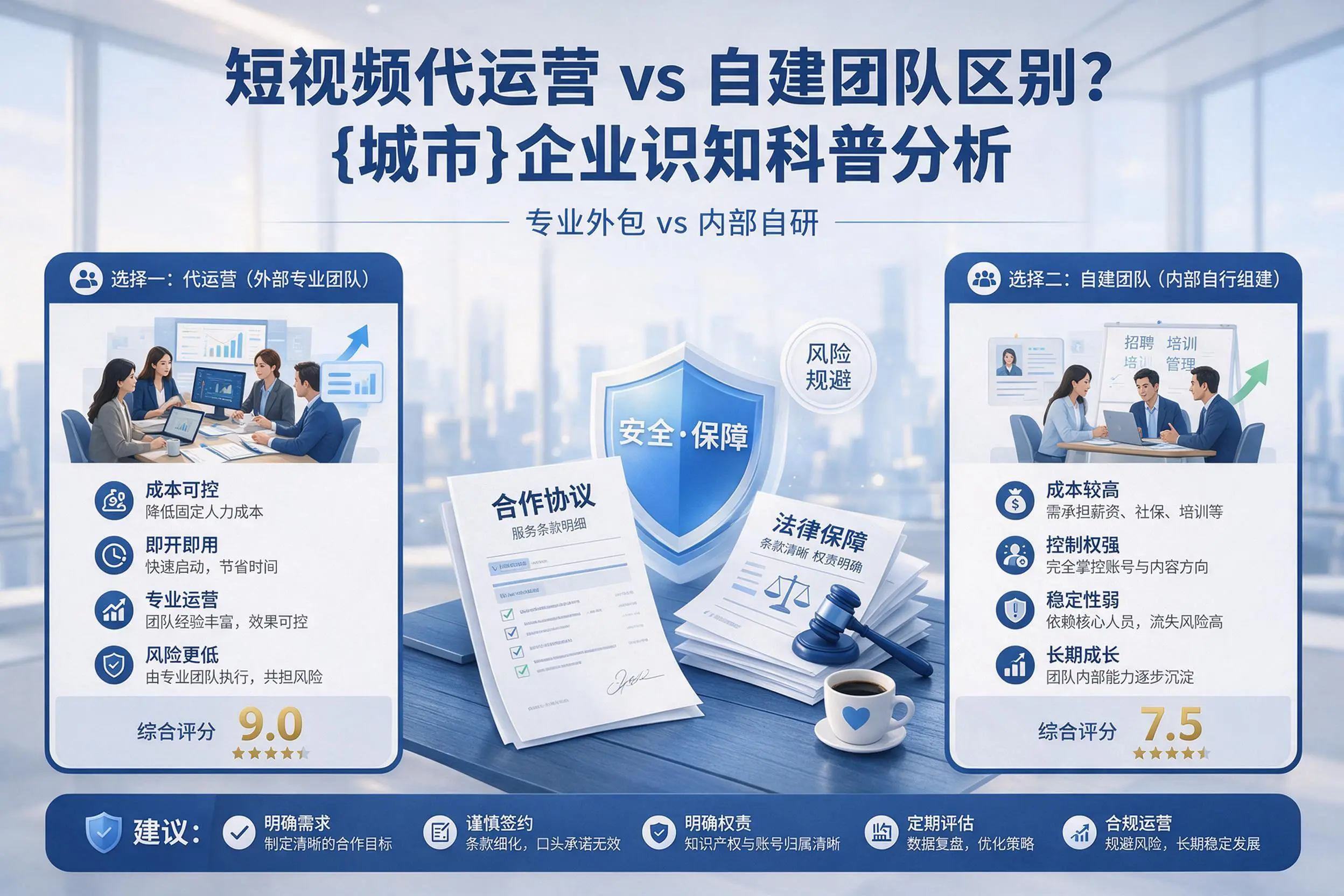 短视频代运营与自建团队区别？海南企业认知科普分析