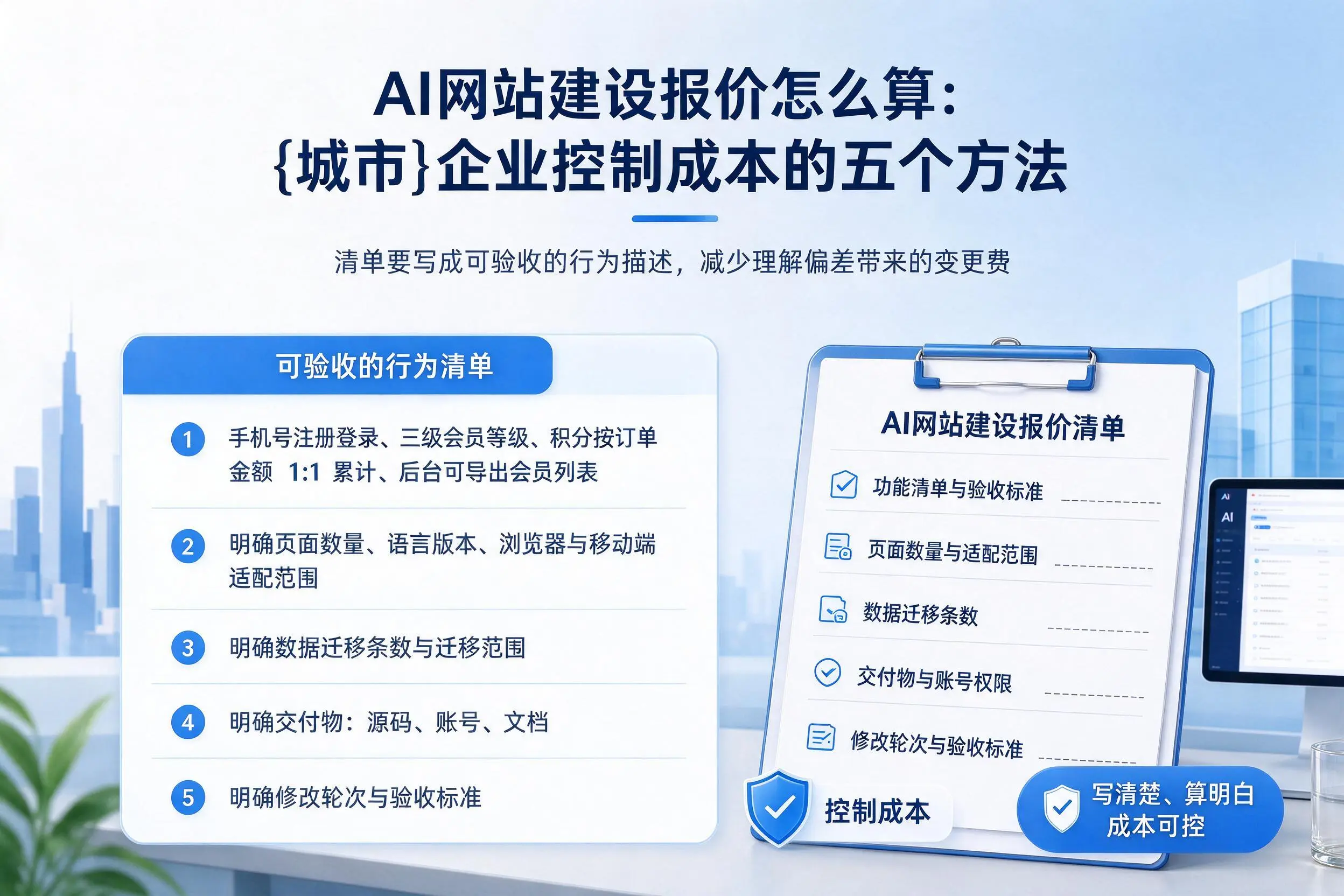 AI网站建设报价怎么算:海南企业控制成本的五个方法